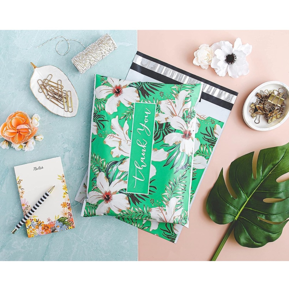 25 10X13 Poly Mailers Flowers Thank You Shipping Envelopes Bags PRICE IS FIRM - Picture 7 of 11